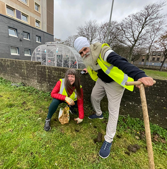 Gurdwara tree and bulb planting